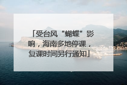 受台风“蝴蝶”影响，海南多地停课，复课时间另行通知